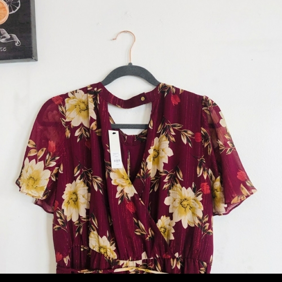 ⚡Francesca Floral Waist Tie Dress - Picture 3 of 3